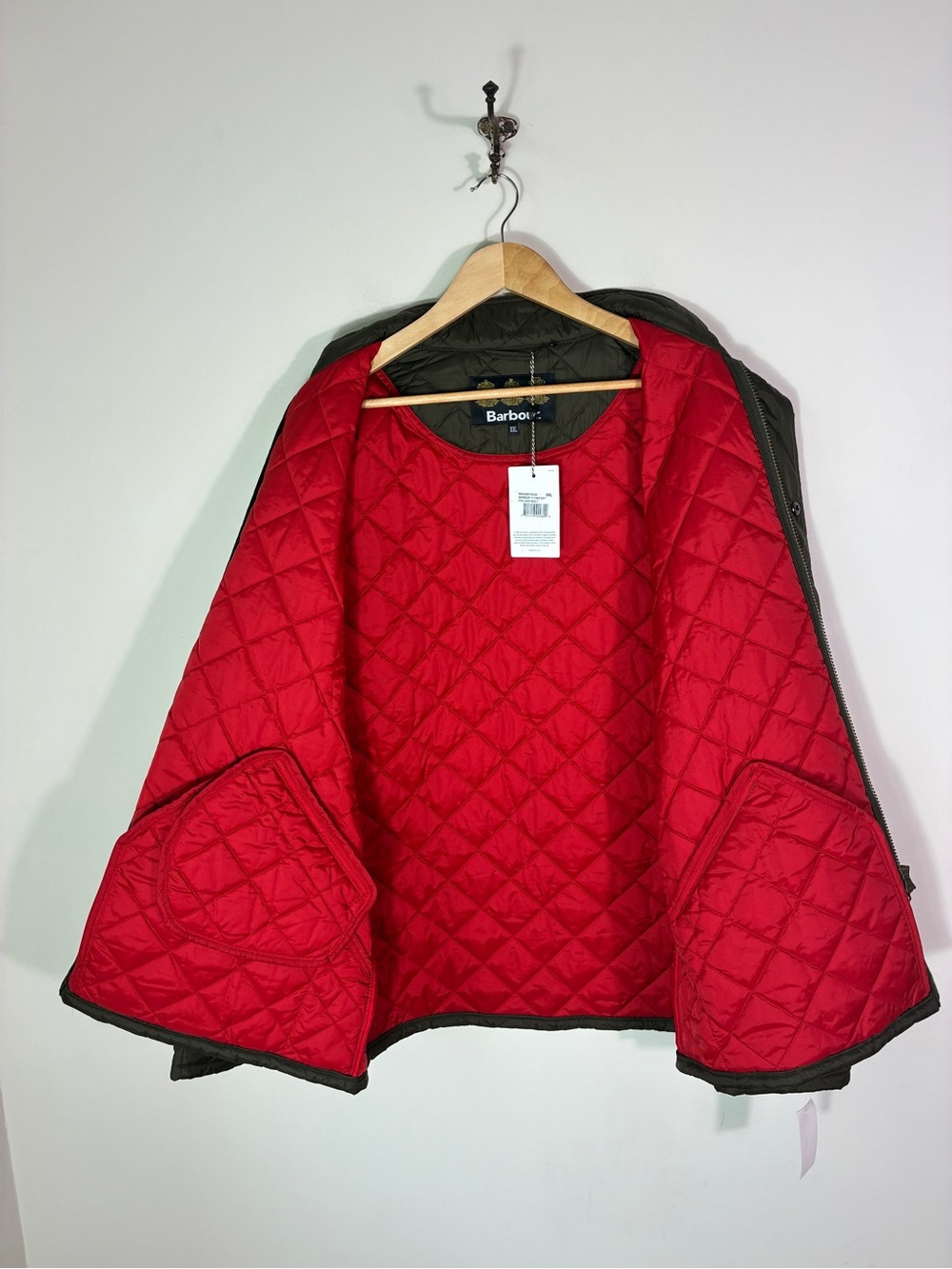 Barbour Olive Flyweight Chelsea Quilted Jacket Size 2XL NWT - Picture 3 of 9